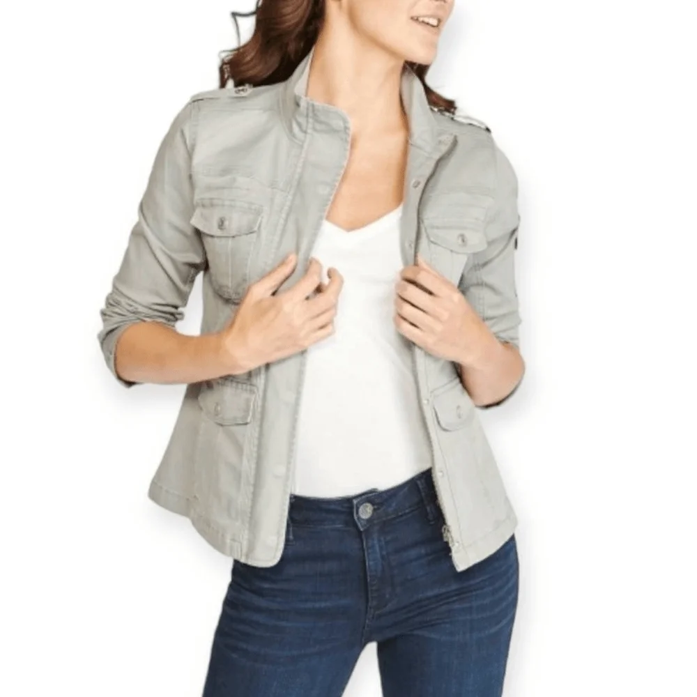 Women's Kensie Lightweight Zip-Up Utility XL Desert Sage. NWT - Picture 1 of 8